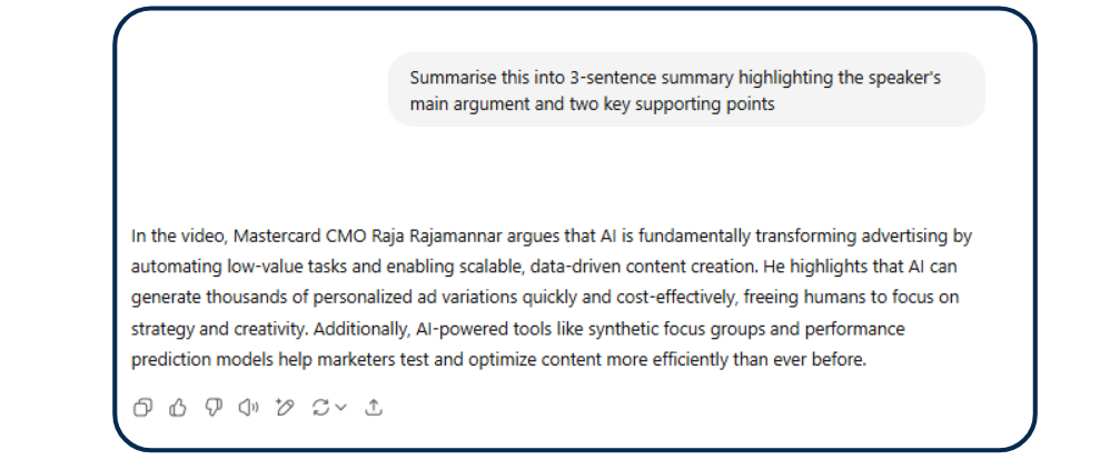 Simple chatGPT summary