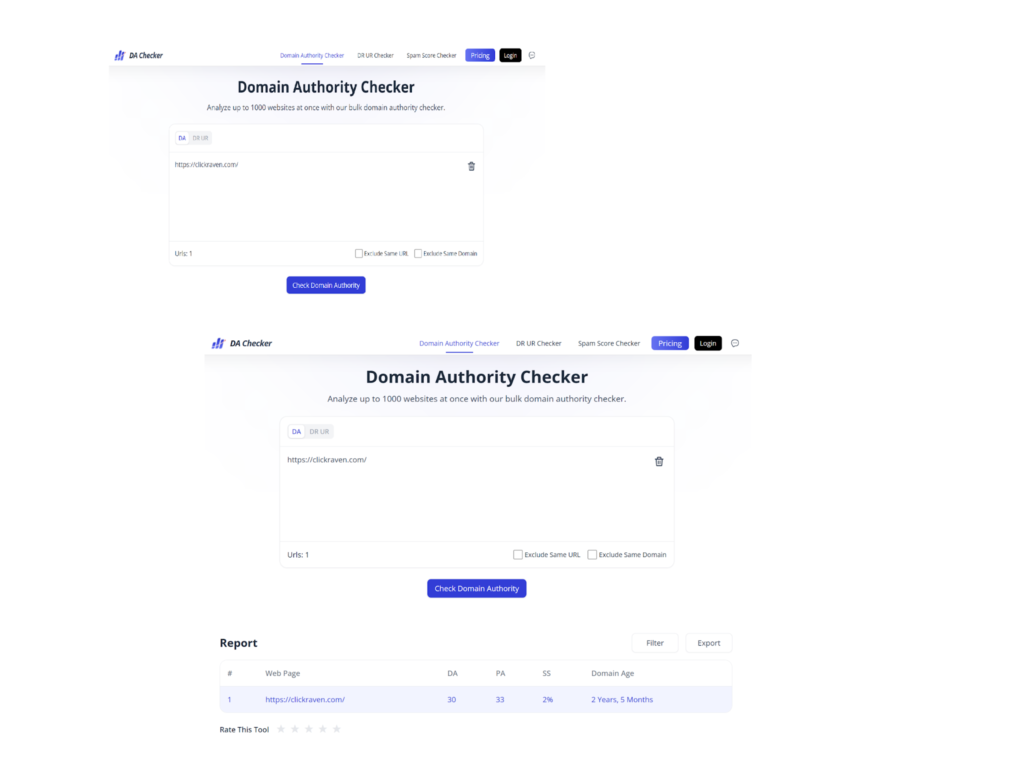 domain authority checker