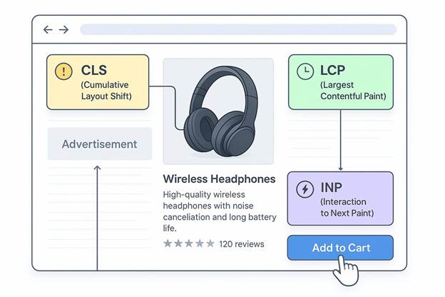 Infogram showing Core Web Vitals